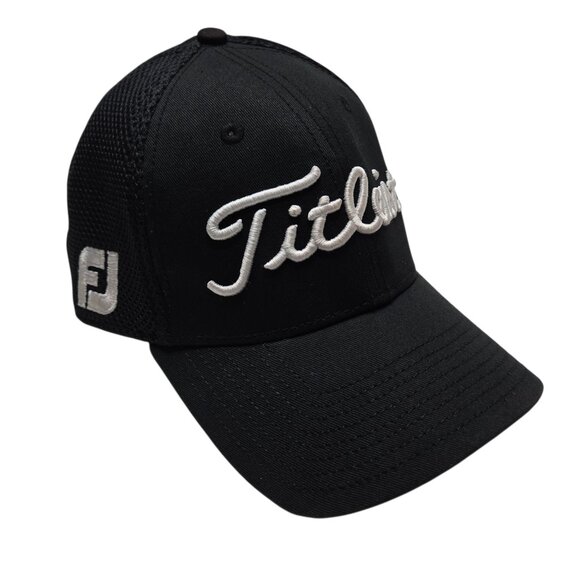 Titleist Other - Titleist FJ Hat Cap Fitted Mens Large XLarge Black Mesh Golf Pro V1 New Era
